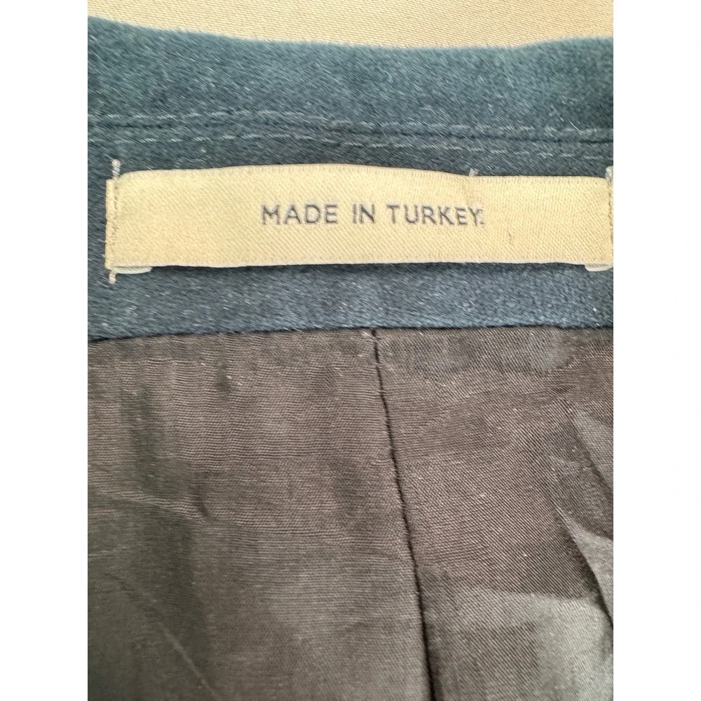 Club Monaco Grant Fit Mens 38 Cotton Blazer Sport Coat Dark Teal Blue Academia